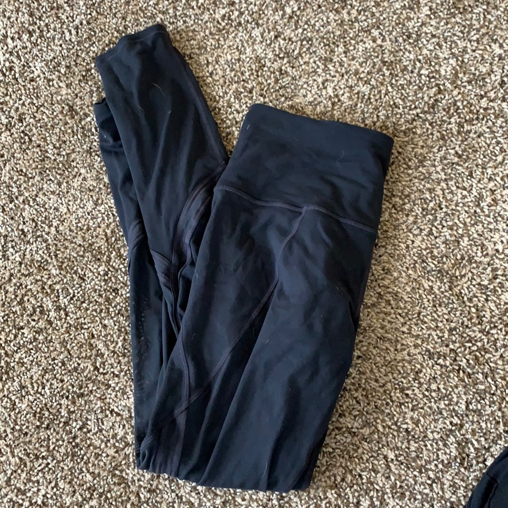 Athleta leggings with mesh detail